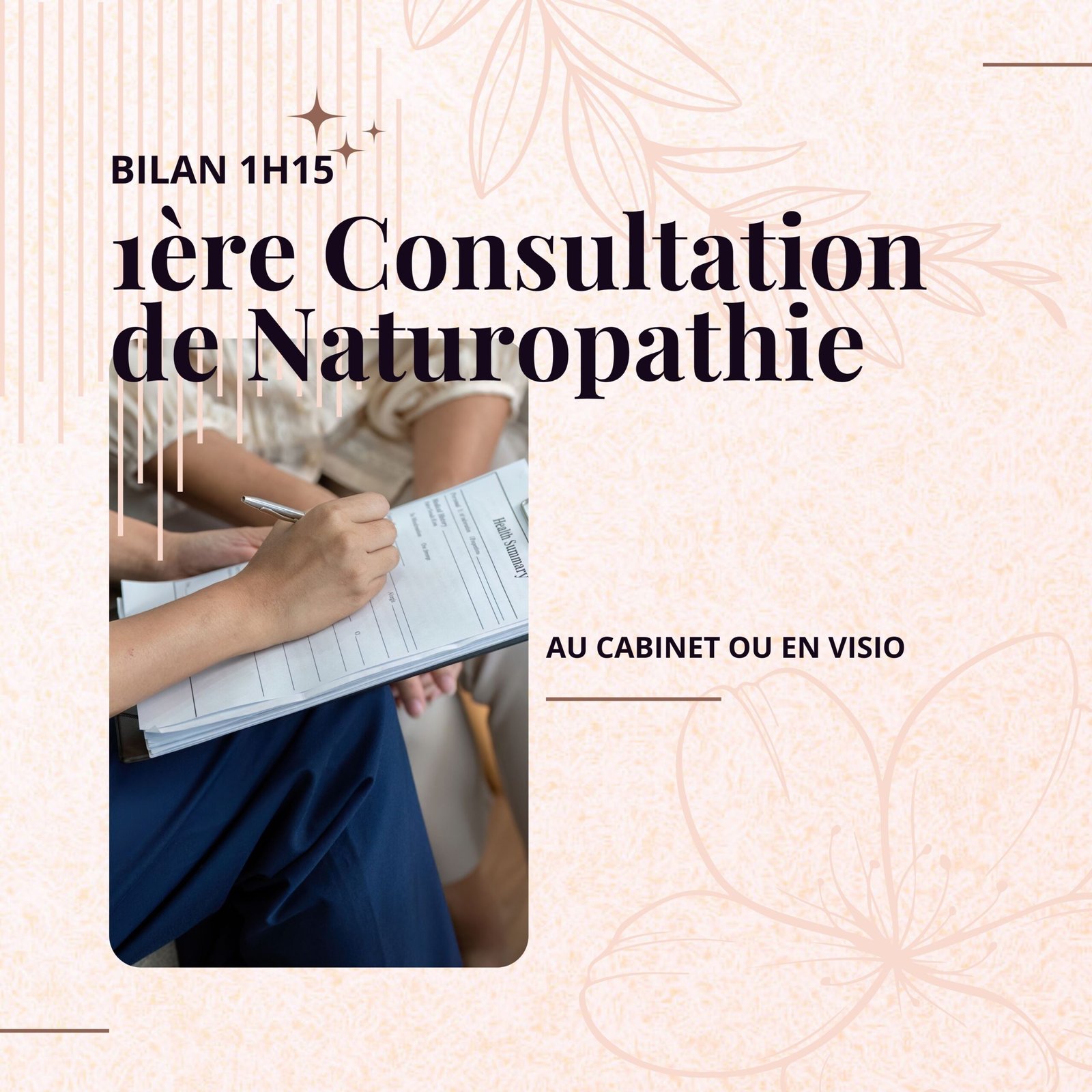Lundi 9 mars | 14h | 1ère Consultation Naturopathie 1 réservation rdv bilan fonctionnel consultation naturopathie fonctionnelle biohack