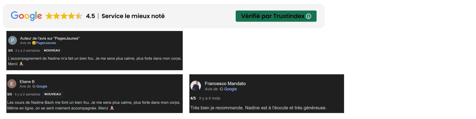 avis google naturopathe perimenopause menopause nadine bach