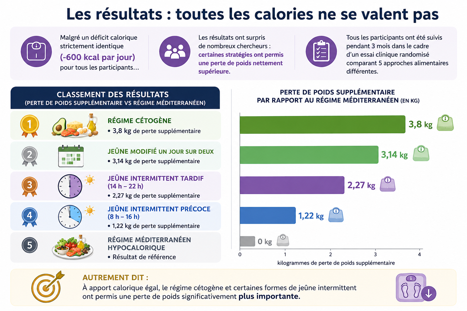 résultat alimentation cétogène jeûne intermittent sur la perte de poids