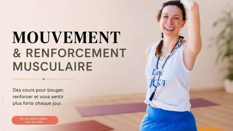Cours en ligne yoga renforcement musculaire femme